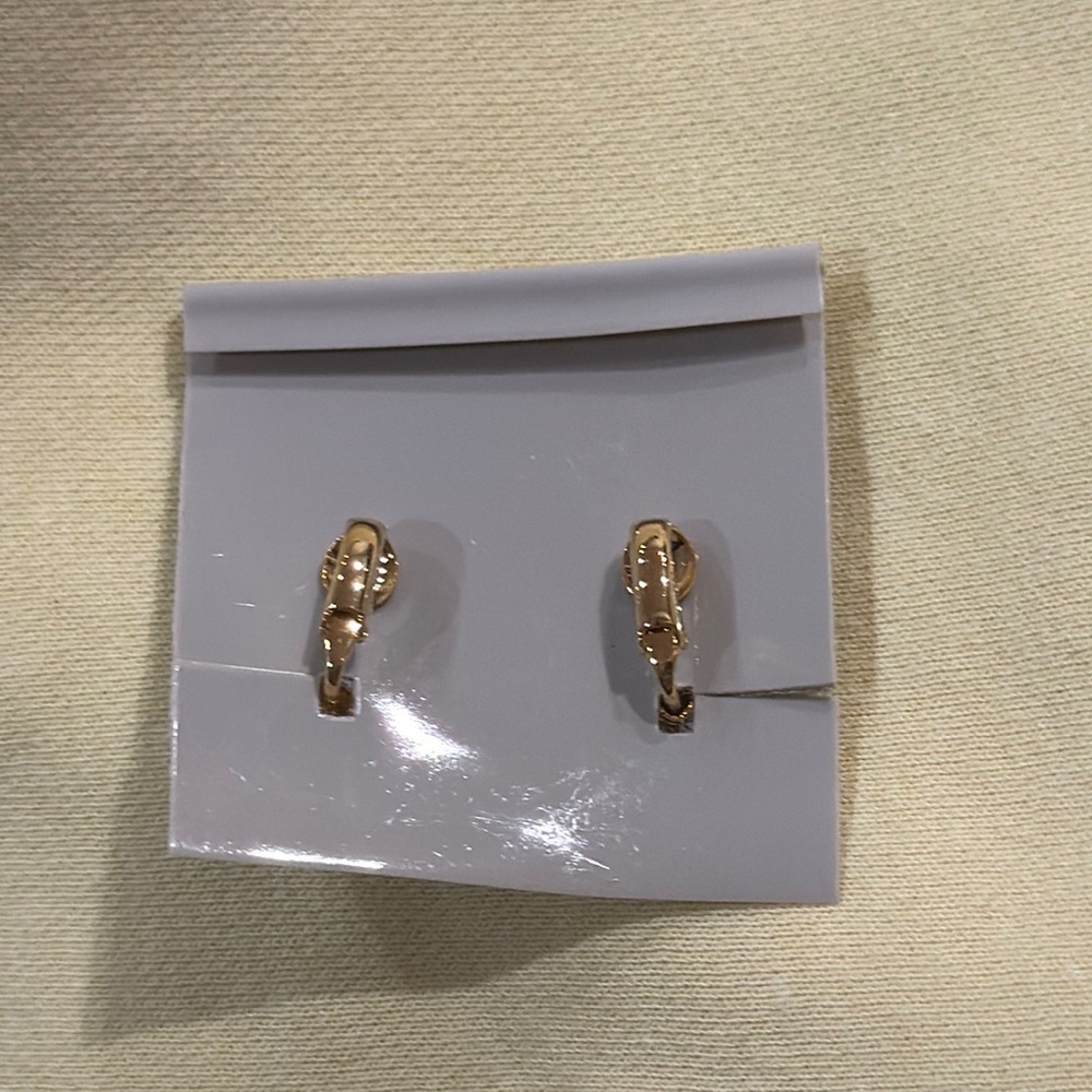 Gold-Tone Clip-In Earrings - Picture 3 of 3